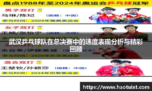武汉乒乓球队在总决赛中的速度表现分析与精彩回顾